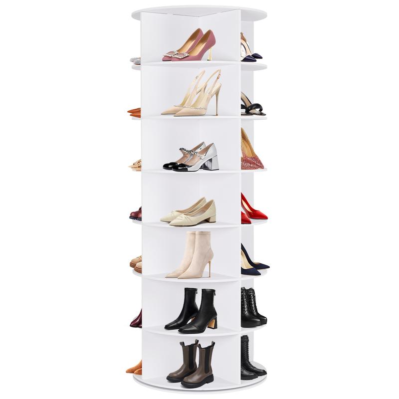 Lumen 360° Rotating Shoe Rack Tower - 7-Tier Organizer