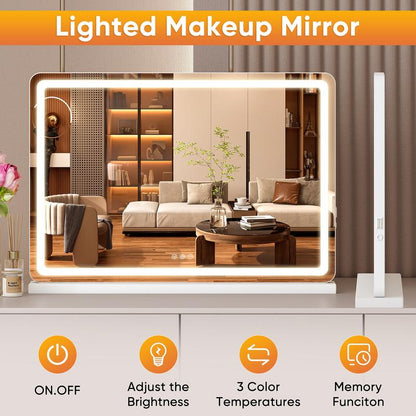 Lumen LED Vanity Mirror with Lights - Touch Control Makeup Mirror