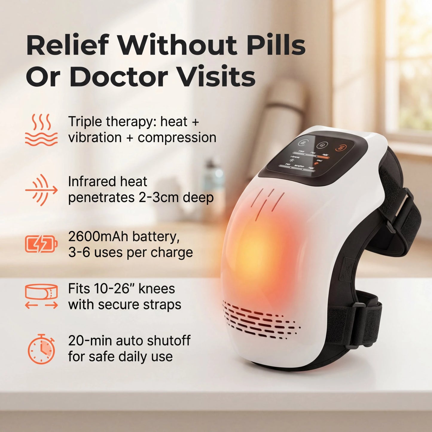 Lumen Portable Knee Pain Relief Massager