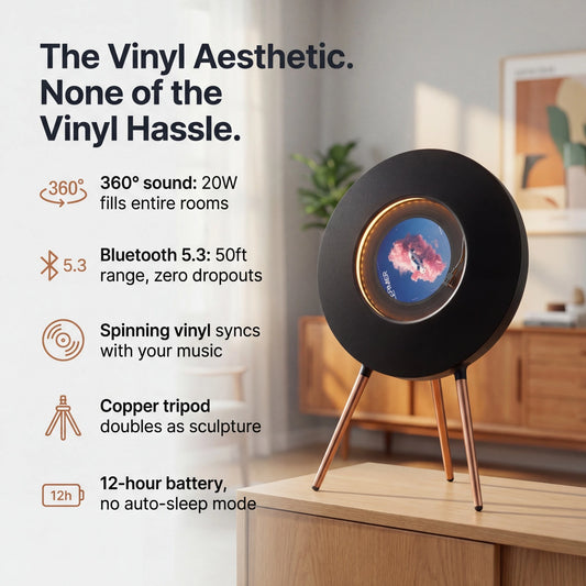 Lumen R1 Retro Vinyl Bluetooth Speaker